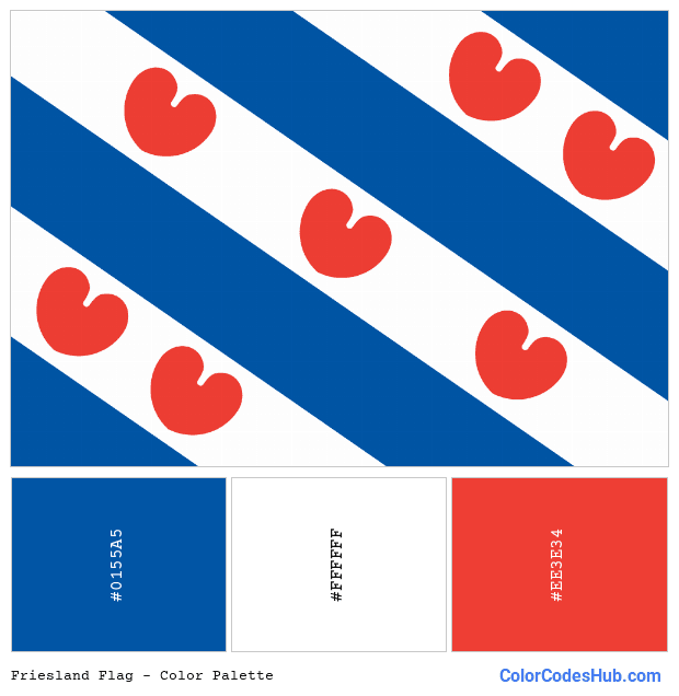 Friesland flag color palette