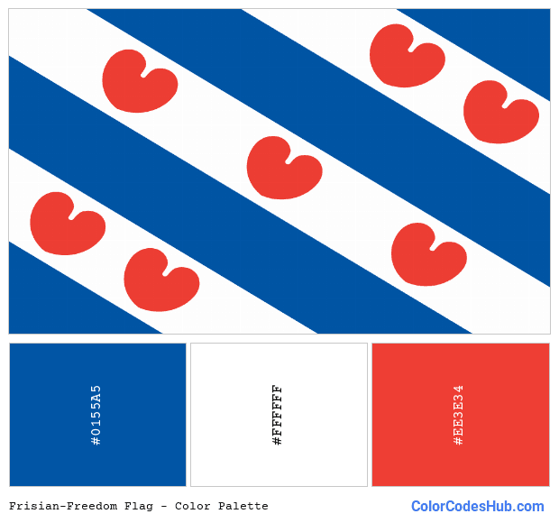 Frisian-Freedom flag color palette