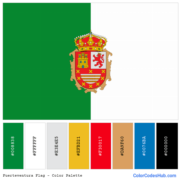 Fuerteventura flag color palette