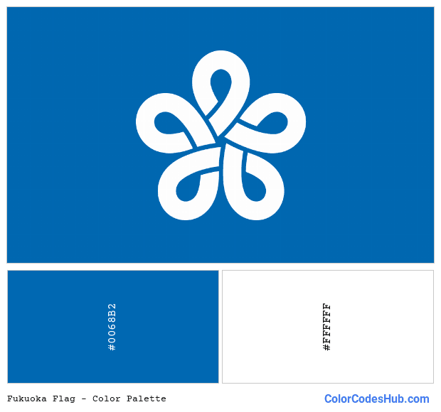 Fukuoka flag color palette