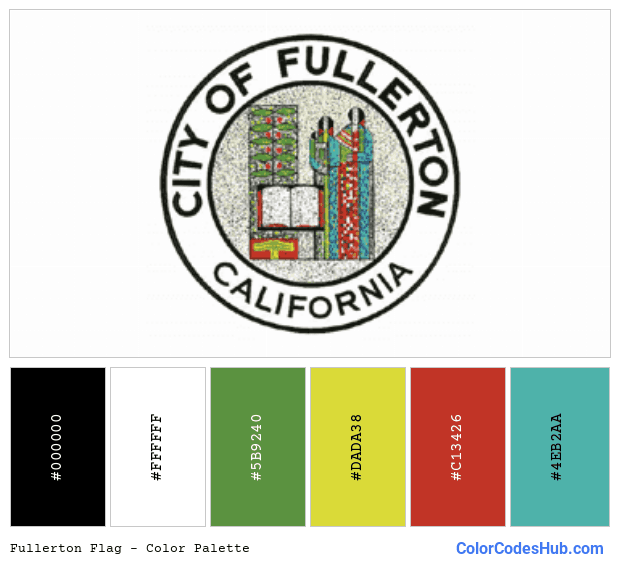 Fullerton flag color palette