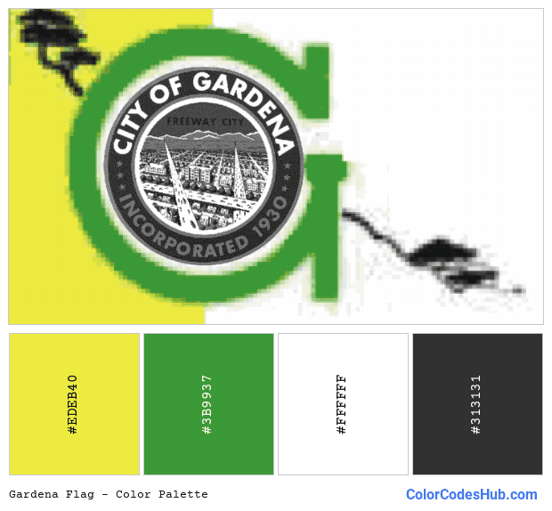 Gardena flag color palette