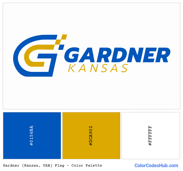 Gardner (Kansas, USA) flag color palette