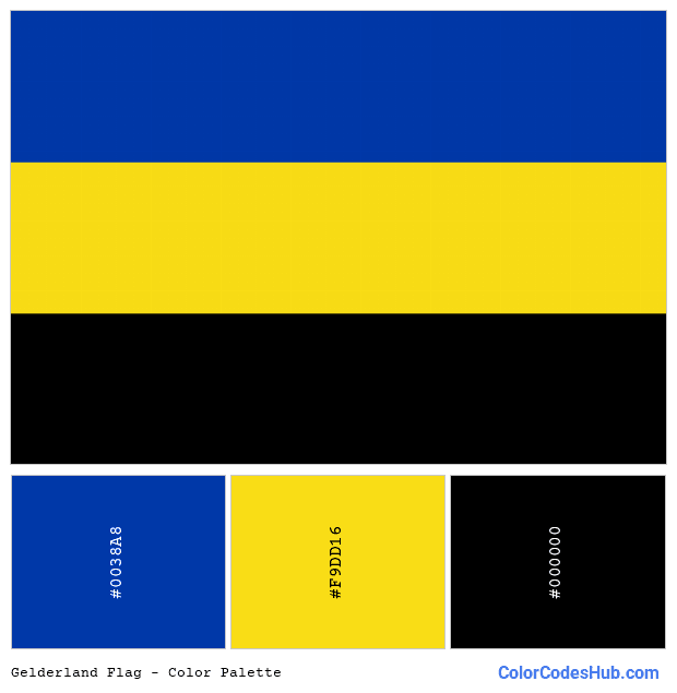 Gelderland flag color palette