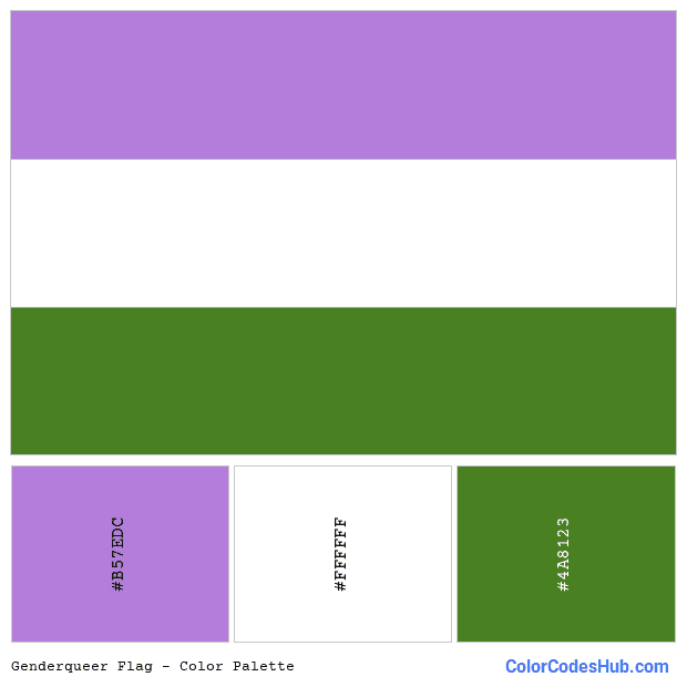 Genderqueer flag color palette