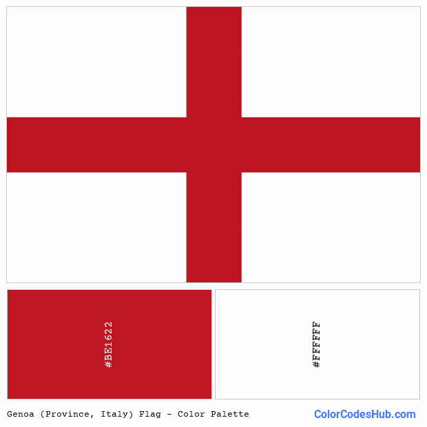 Genoa (Province, Italy) flag color palette