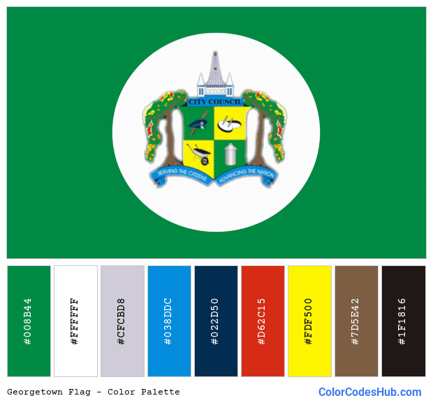 Georgetown flag color palette