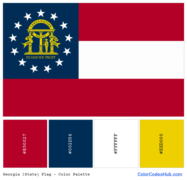 Georgia (State) flag color palette