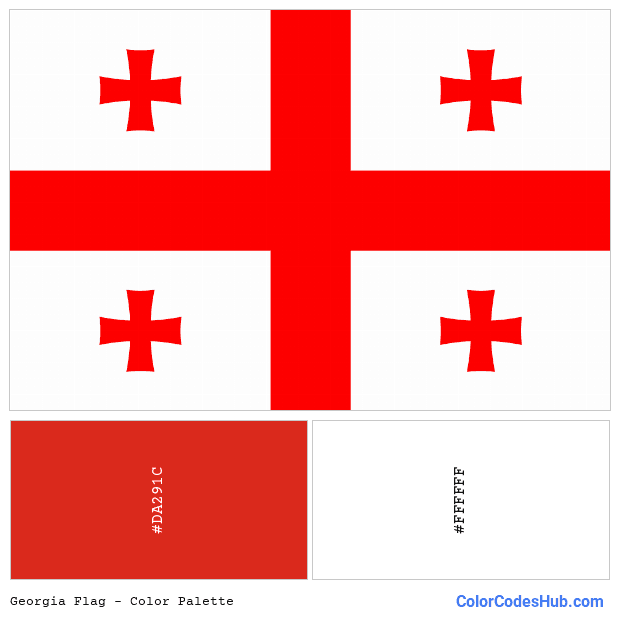 Georgia flag color palette