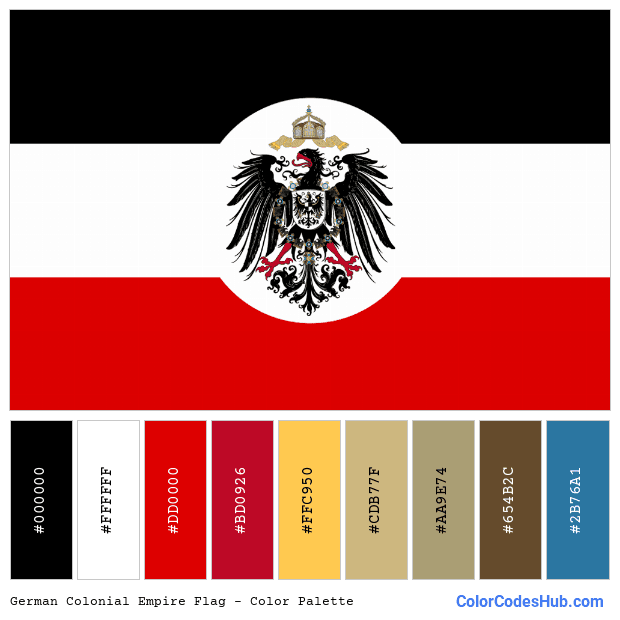 German Colonial Empire flag color palette
