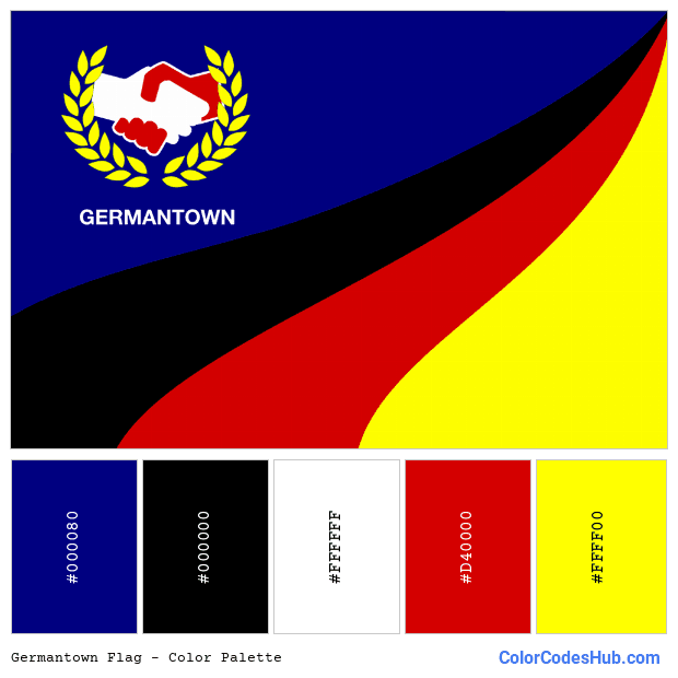 Germantown flag color palette
