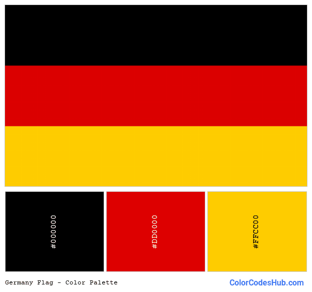 Germany flag color palette