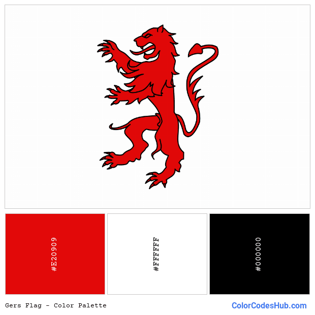 Gers flag color palette