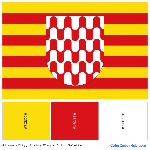 Girona (City, Spain) flag color palette