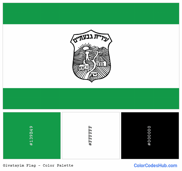 Givatayim flag color palette