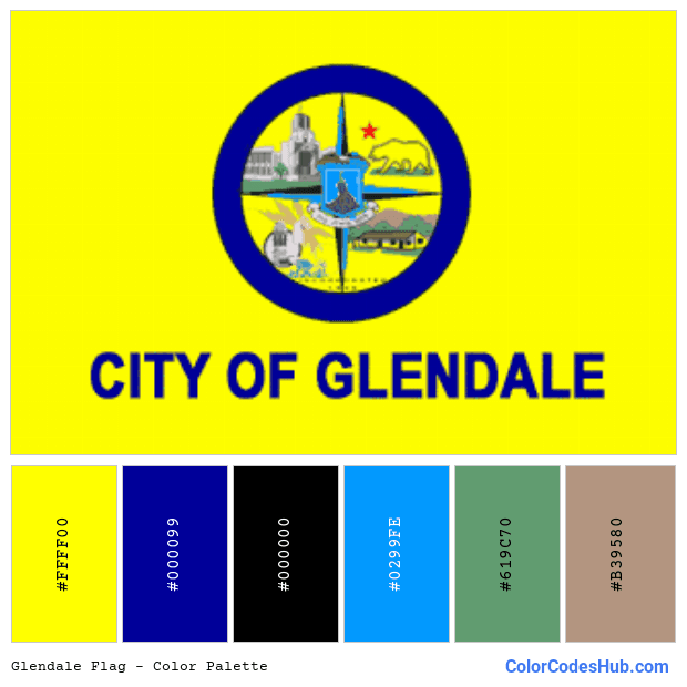 Glendale flag color palette