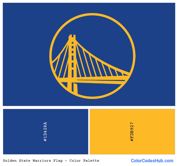 Golden State Warriors flag color palette