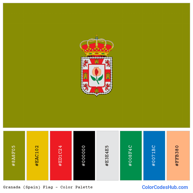 Granada (Spain) flag color palette