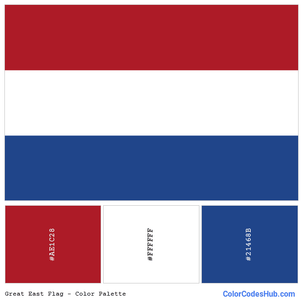 Great East flag color palette