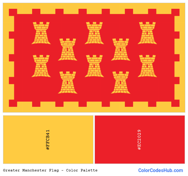 Greater Manchester flag color palette