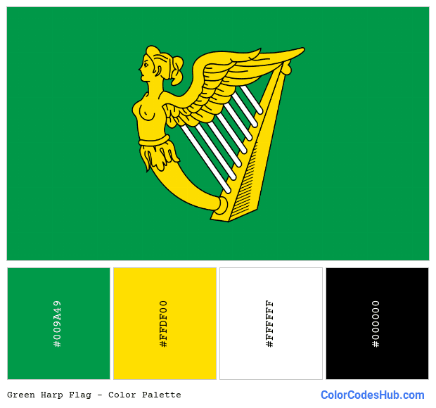 Green Harp flag color palette