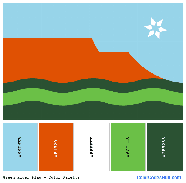Green River flag color palette