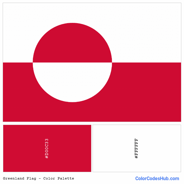 Greenland flag color palette