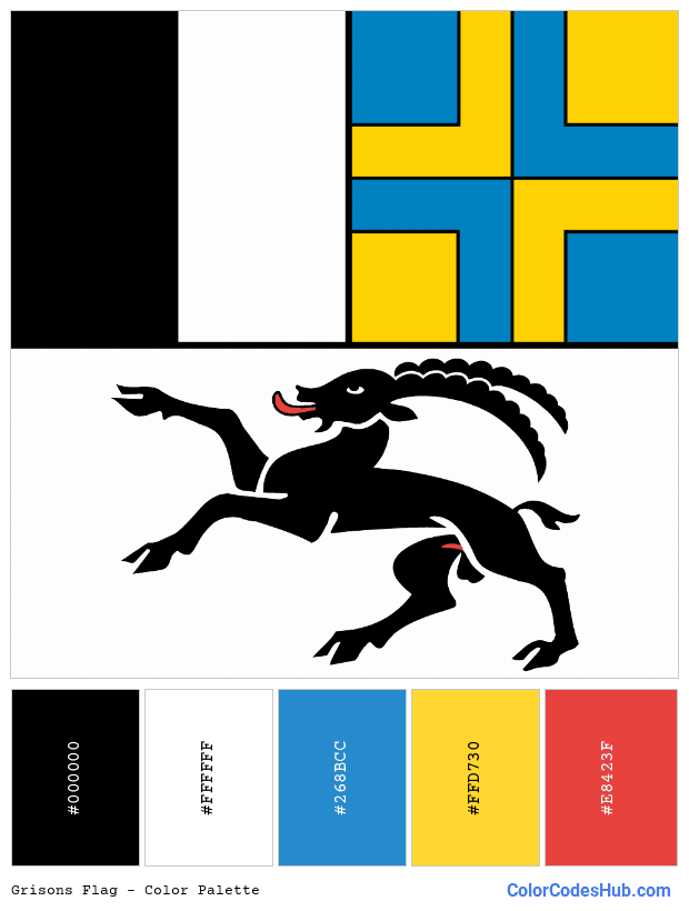 Grisons flag color palette