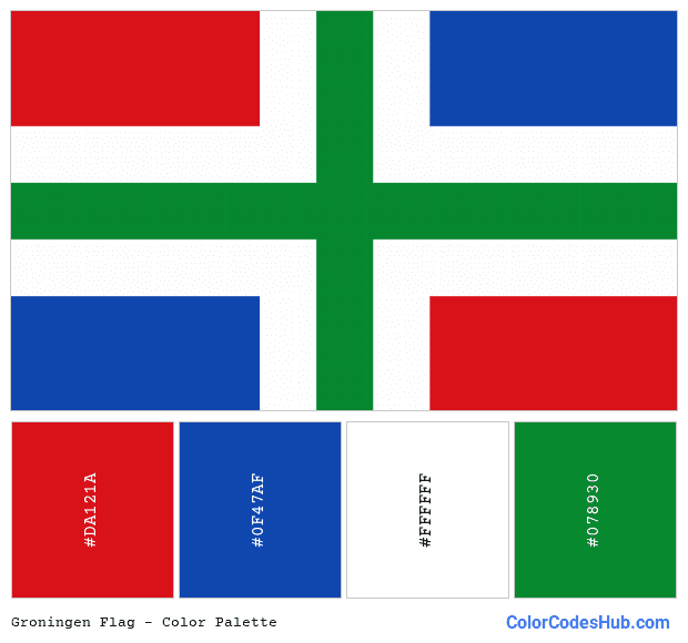 Groningen flag color palette