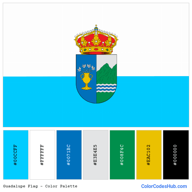 Guadalupe flag color palette