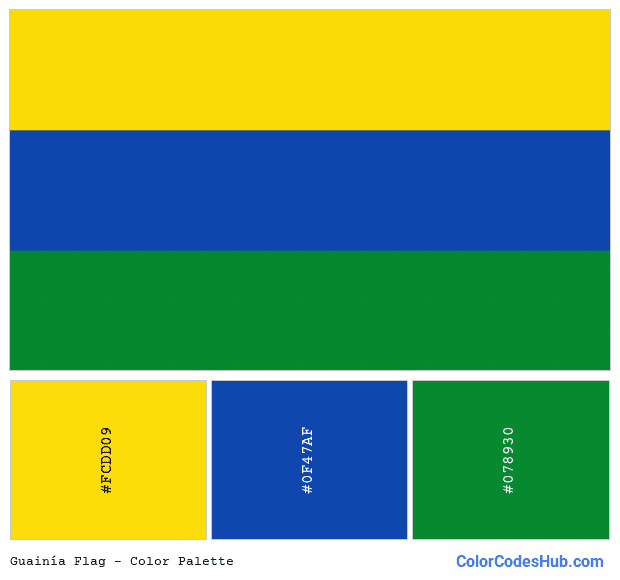 Guainía flag color palette