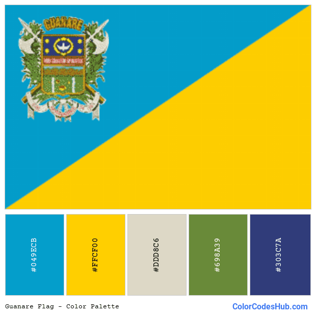 Guanare flag color palette