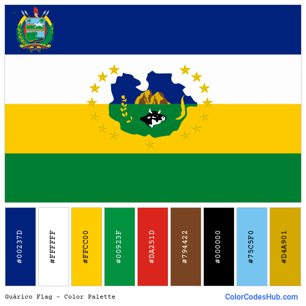 Guárico flag color palette