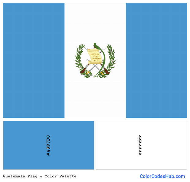Guatemala flag color palette