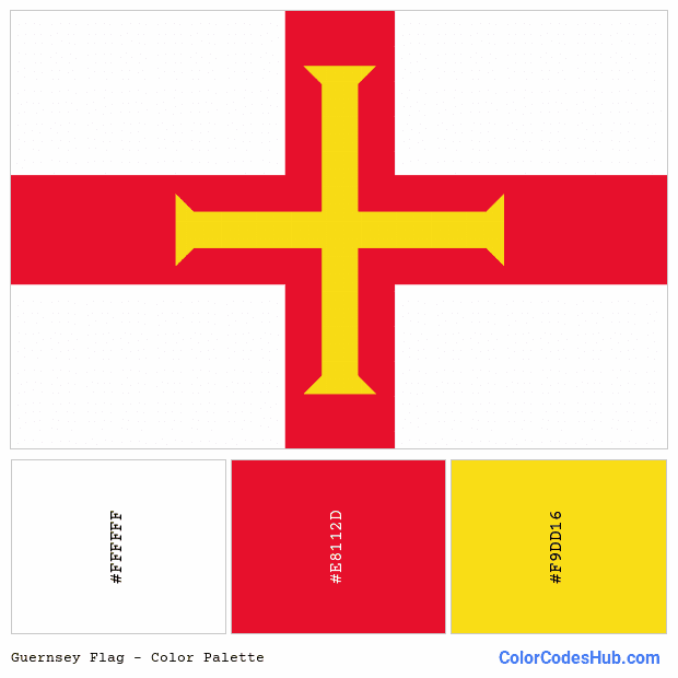 Guernsey flag color palette