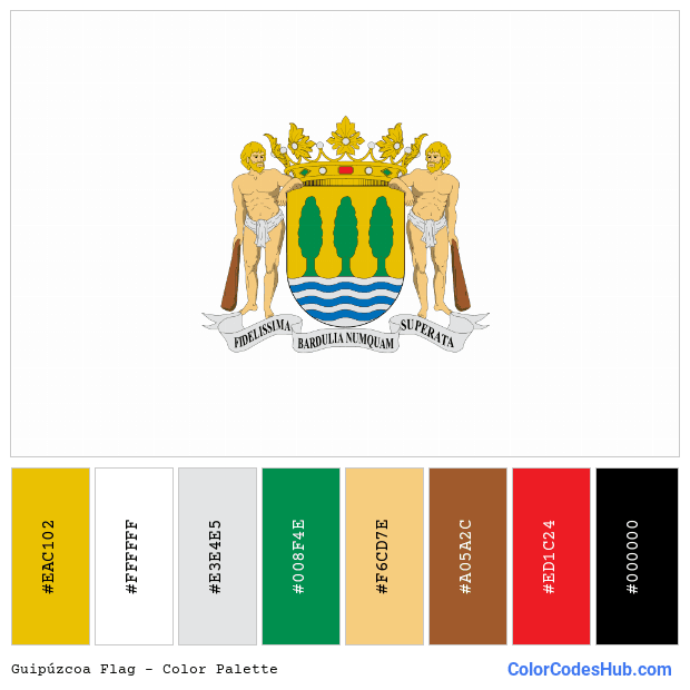 Guipúzcoa flag color palette