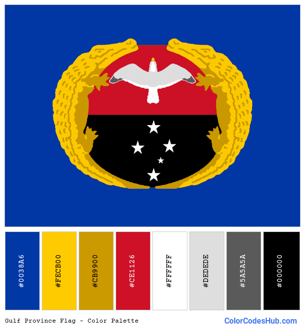 Gulf Province flag color palette