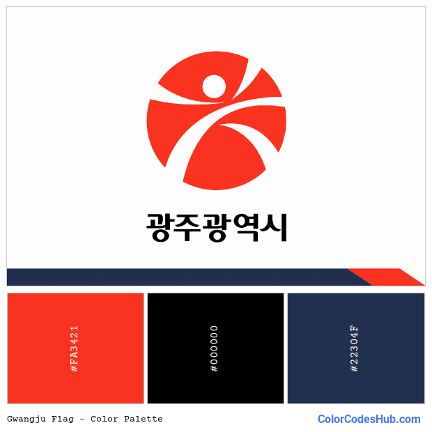 Gwangju flag color palette