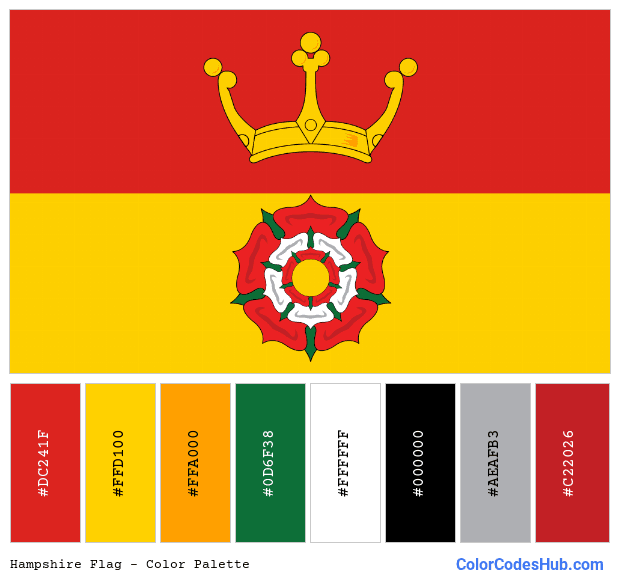 Hampshire flag color palette