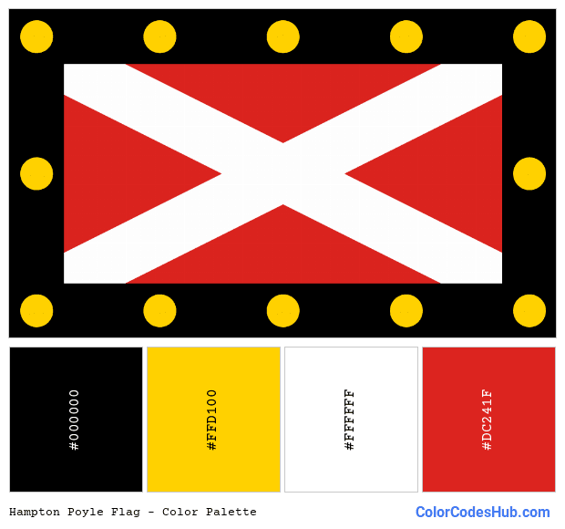 Hampton Poyle flag color palette