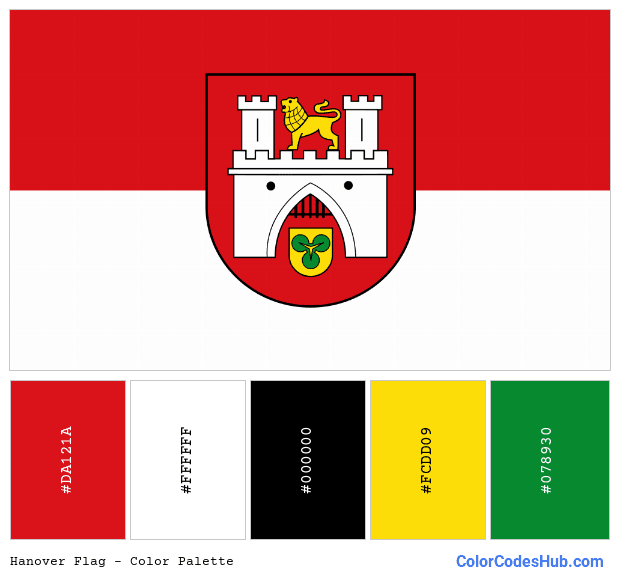 Hanover flag color palette
