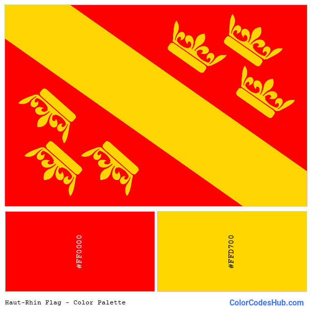 Haut-Rhin flag color palette