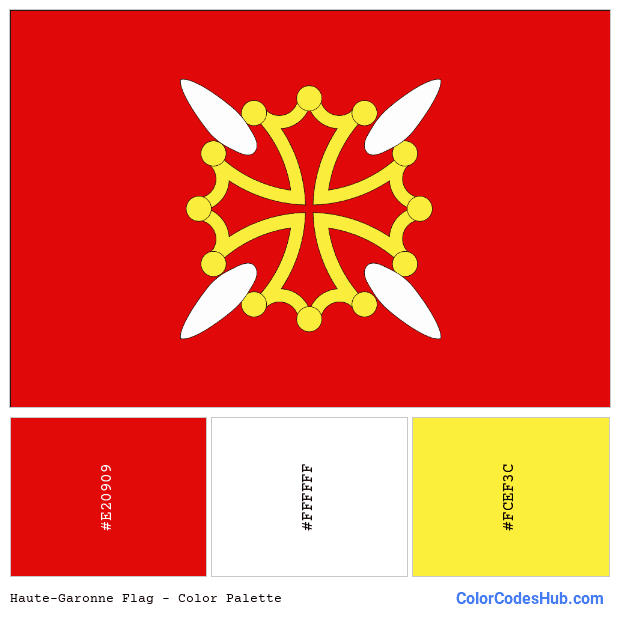 Haute-Garonne flag color palette