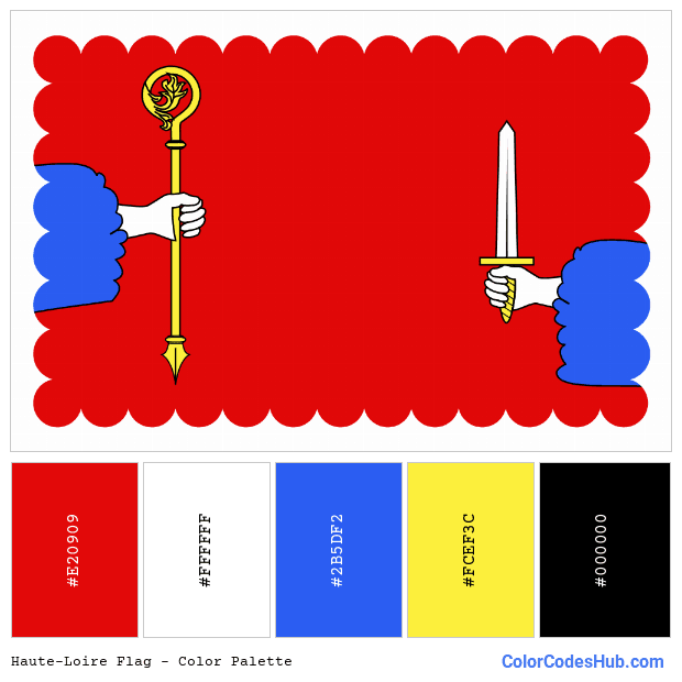 Haute-Loire flag color palette