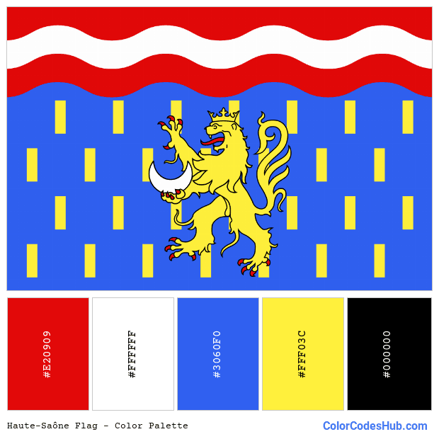 Haute-Saône flag color palette