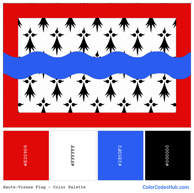 Haute-Vienne flag color palette