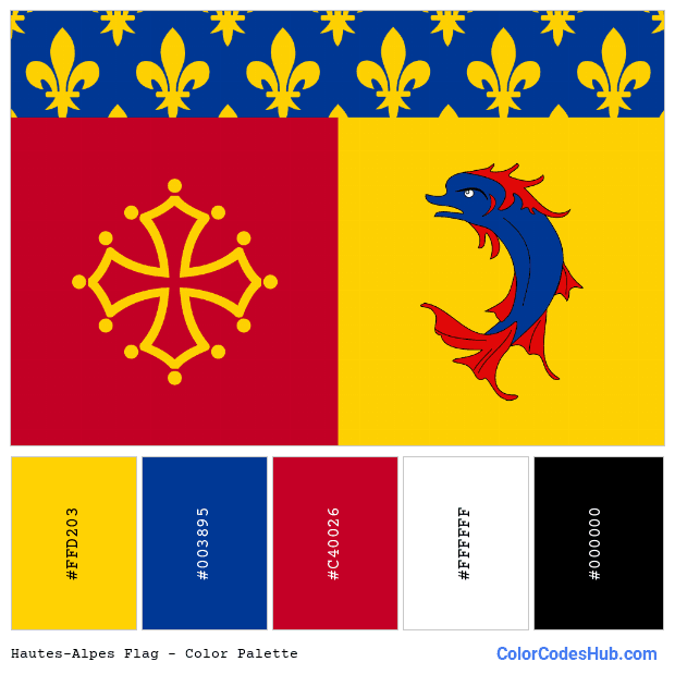 Hautes-Alpes flag color palette