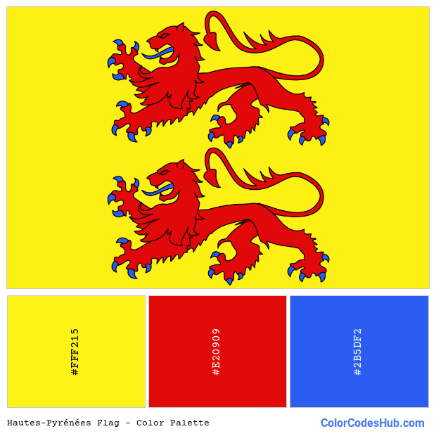 Hautes-Pyrénées flag color palette