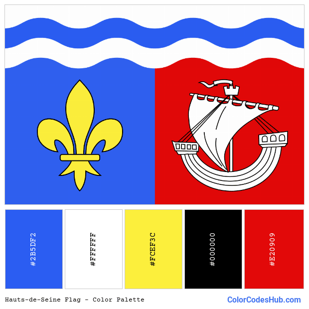 Hauts-de-Seine flag color palette