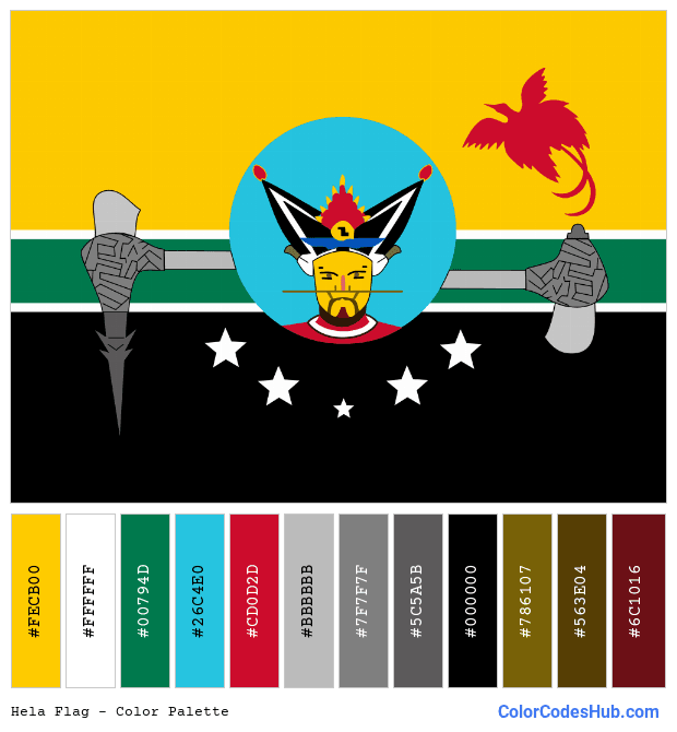 Hela flag color palette